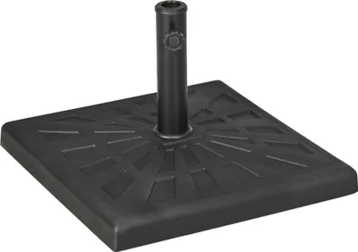 Image de Support pour parasol - Support pour parasol - PVC - Poids 19 kg - Pour tube Ø32/38/48 mm - Dimensions 51x51x32 cm - Noir