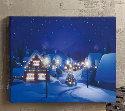 Produktbild von LED-Fiberoptikbild “Dorf im Winter“