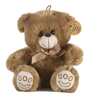 Produktbild von Kleiner Plüschbär mit Satinschleife 22cm Teddybär Kuscheltier Geschenk