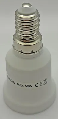 Image de Adaptateur pour ampoules E14 sur E27 plastique