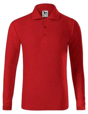 Productafbeelding van Malfini - Kinderpolo, piqué-katoen, lange mouwen, model PP10011 (maat 140) (rood)