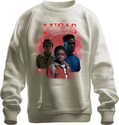 Obrázek produktu pro Lucas Sinclair Stranger Dárek pro fanoušky Vintage 80s Retro 90s Bootleg Uni mikina, Příroda, S