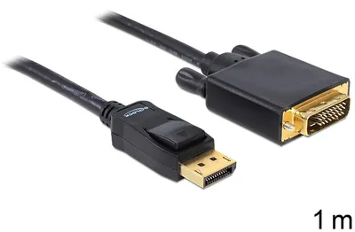 Immagine prodotto di Cavo Delock da connettore DisplayPort 1.1 a connettore DVI 24+1, passivo, 1 m, nero