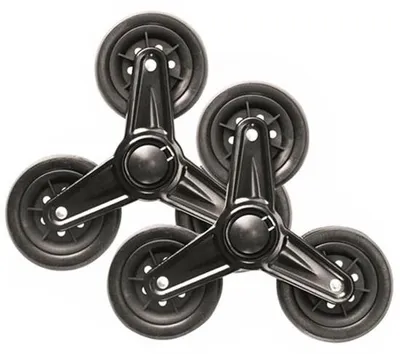 Productafbeelding van Zware vrachtwagens met reservebanden - roestvrij staal/rubber - dubbele sterkte - 2 stuks - 9 cm diameter