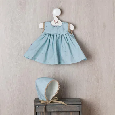 Produktbild von Asi Puppenkleidung Kleid Estrella altblau - Puppenoutfit