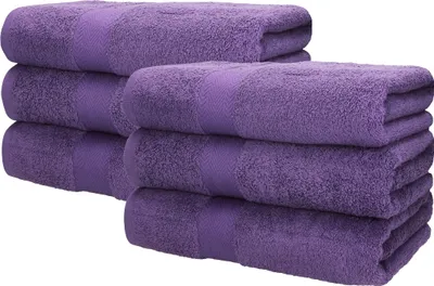 Produktbild von Betz 6 Stück Saunatücher 70 x 200 cm PREMIUM 100% Baumwolle Badetuch Liegetuch Strandtuch   Farbe: lila