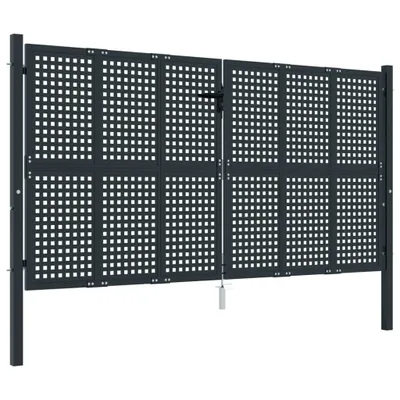 Produktbild von The Living Store Gartentor Anthrazit 300x200 cm Stahl