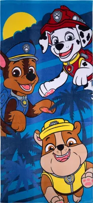 Produktbild von Paw Patrol - Kinder Strandtuch Badetuch Handtuch 100% Baumwolle 140 x 70 cm Blau