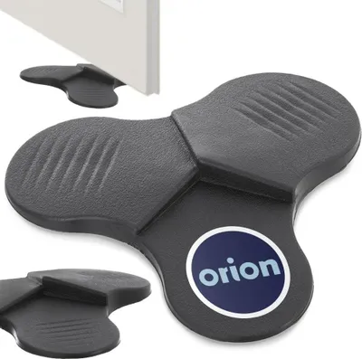 Obrázek produktu pro Orion | Zarážka do dveří - 12x12x1,8 cm - šedá - ochrana dveří - bez vrtání a lepení - pro domácnost a kancelář
