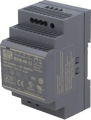 Produktbild von HDR-60-24 - DIN-Netzteil, 24VDC, 2,5A, 60W