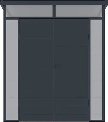 Produktbild von Grauer Gartenschrank aus Harz 3,65 m² mit Boden - MINARO
