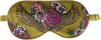 Produktbild von Seiden-Augenschutzmaske mit original bedrucktem Kunstwerk Engel Flügel