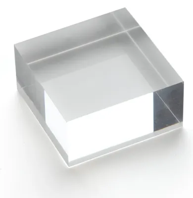 Produktbild von Acrylblock 50x50x25mm transparent, rundum glänzend polierte Seitenkanten / Acryl / Acrylglas / massiv / klar / farblos / Dekoration - Zeigis®