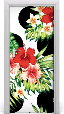 Produktbild von Tulup Türaufkleber 85x205 cm Dekorative Aufkleber Selbstklebend Wasserdichte Tapete Abnehmbar Schlafzimmer Wohnzimmer Wohnkultur - Modell Hawaii