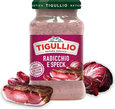 Produktbild von 12x Star Tigullio Pesto Radicchio und Speck Kochsauce - Pastasauce 185g