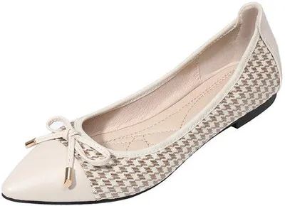 Produktbild von Ballerinas für Damen – Elegante Ballerinas – Slip-ons – Spitz zulaufende Spitze – Casual/Sportlich – Bequeme Ballerinas – Größe 39 EU – Flache Schuhe