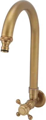 Obrázek produktu pro Zahradní venkovní baterie Antique In Wall Frost Crack Prevention 360 stupňů rotace Single Cold Water Faucet Tap Thin Mouth