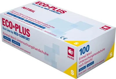 Produktbild von #AMPri ECO-PLUS Latex Untersuchungshandschuhe puderfrei 100 Stück S