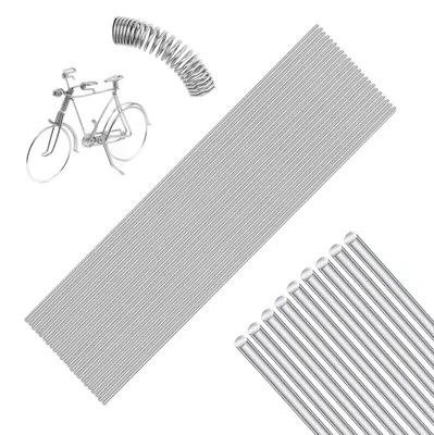 Productafbeelding van Federstaaldraad, roestvrij staal, 0,3 cm x 400 mm, 50 stuks, voor knutselwerk