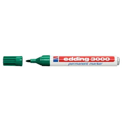 Obrázek produktu pro Edding 4-3000004, Zelená, Kuličkový hrot, 1,5 mm, 3 mm, Karton, Keramický, Betonový, Fólie, Sklo, Železo, Kůže, Kov, Papír, Plast, Polystyren,..., Německo