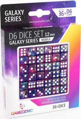 Produktbild von Galaxy Series Nebula D6 Würfelset 12 mm, 36 Stück