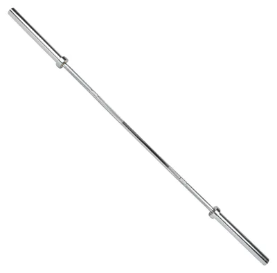 Image de Barre d'haltérophilie courte - 180 cm - diamètre de 50 mm - en acier - pour un entraînement de musculation intensif