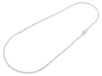 Produktbild von Vintageparts Gliederkette 304 Edelstahl Silberfarben, 40 cm, Karabinerverschluss