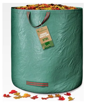 Produktbild von Gartenabfallsack mit Griffen - 272L Gartensack für Laub und Abfälle - UV-beständig und wasserabweisend - Wiederverwendbare und stabile Gartensäcke