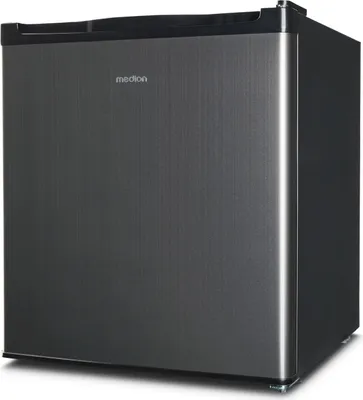 Produktbild von MEDION mini Kühlschrank mit Gefrierfach (klein, leise, 41L kleiner Kühlschrank für Büro Hotels Minibar Camping Gaming, Getränkekühlschrank, Speisen & Eis, Türanschlag wechselbar, MD37724) grau