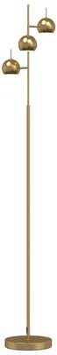 Produktbild von HOMCOM Stehlampe Wohnzimmer, 3-flammige Stehleuchte exkl. Leuchtmittel, Gold