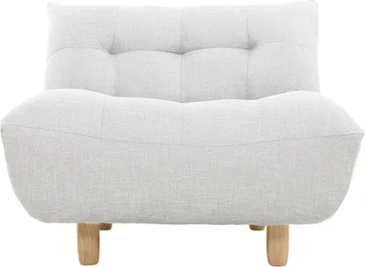 Produktbild von Miliboo - Design-Sessel skandinavisch Grau und Eiche YUMI