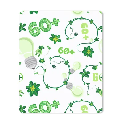 Produktbild von MuchoWow® Mauspad Mousepad Lampen - Pflanzen - Muster 30x40 cm - Mousepads - Maus Mat - Pad - Mausunterlage - Mausmatten