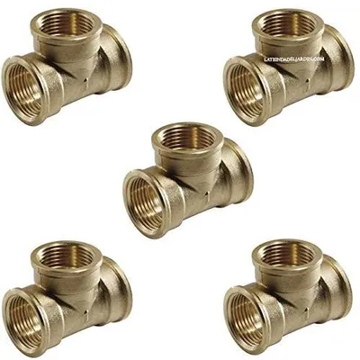 Produktbild von Set von 5 Messing T-Stücken 3/4'' für Bewässerung