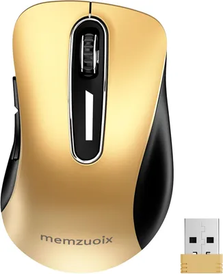 Obrázek produktu pro Bezdrátová myš 2,4 GHz, přenosná optická myš 1400 DPI s mini USB přijímačem, 5 tlačítky a bateriovým provozem pro notebook, stolní počítač, MacBook