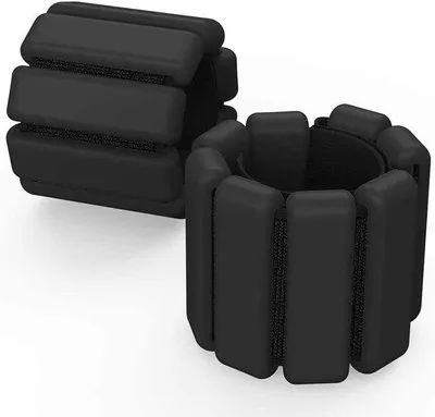 Obrázok produktu pre 2 ks nastaviteľných posilňovacích závaží na jógu, pilates, aerobik, chôdzu a beh (14–23 cm, čierne)