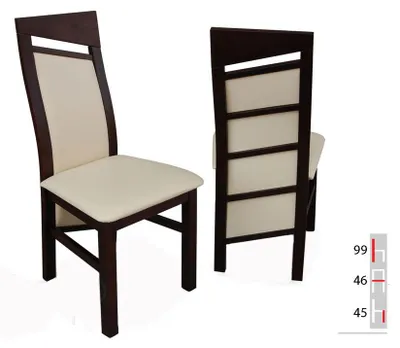 Zdjęcie produktu dla Massivholz Stuhl Esszimmerstuhl Designer Leder Stuhl Stühle Esszimmerstühle K61