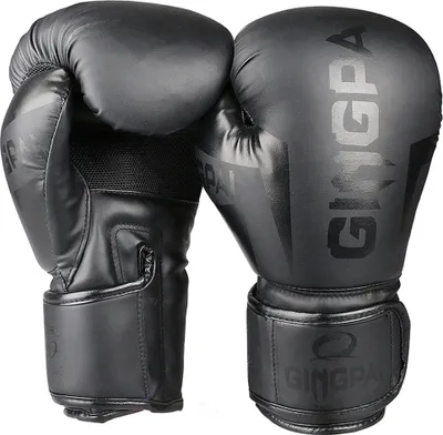 Obrázek produktu pro Boxerské rukavice, tréninkové rukavice tlumící nárazy, unisex, vhodné pro boxovací pytle, tréninky taekwonda, 6oz, černé