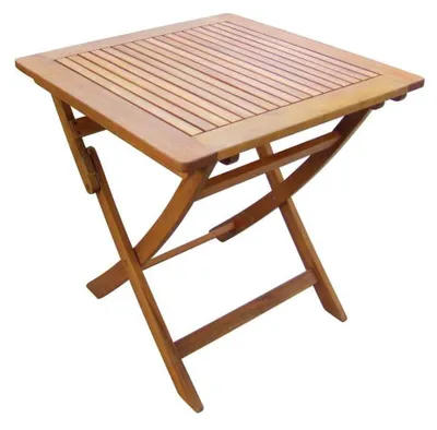 Image de Table basse pliante d'extérieur 70 x 70 cm en bois d'acacia Nordik