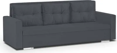 Produktbild von KomfortWelt24 3 Sitzer Sofa mit Schlaffunktion und Bettkasten - Praktischem Schlafsofa 214x85 cm FOLLER Dunkelgrau