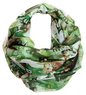 Produktbild von J26 Katze Fisch Cartoon Seide Sommer Loop Kätzchen Silk Stripes Regenbogen Runds