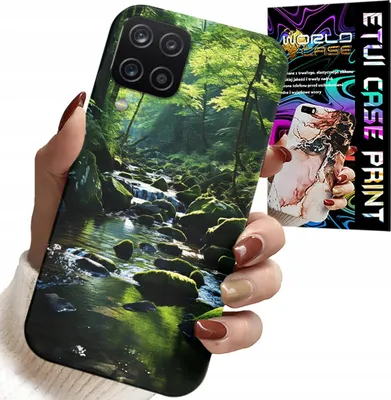 Immagine prodotto di Custodia Per Samsung A12 / M12 - Foresta Fiume Ruscello Vista Natura