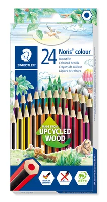 Zdjęcie produktu dla Kredki ołówkowe Noris® color 185 w kartonowym pudełku z 24 różnymi kolorami