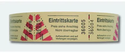 Produktbild von Eintrittskarten 1000er Abriss fortlaufend gelb