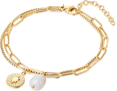 Produktbild von Valero Pearls Armband Edelstahl Süßwasser-Zuchtperle 50100130