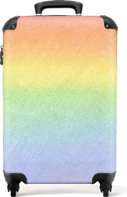 Obrázek produktu pro NoBoringSuitcases.com Dětský příruční kufr 55x35x20 cm, 36L, Barevné potisky pro děti: Barevný - Duha, Cestovní kufr se 4 kolečky