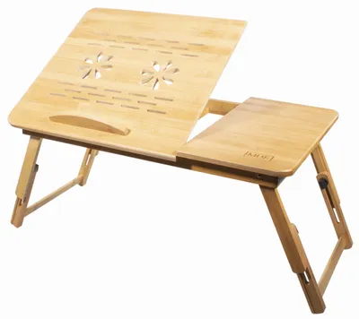 Produktbild von FORTENA Bambus Laptoptisch, höhenverstellbar & klappbar, 67 x 34,5 cm