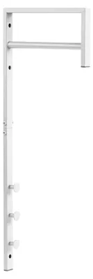 Zdjęcie produktu dla Wieszak ścienny Trento z białego metalu 3x30x82 cm
