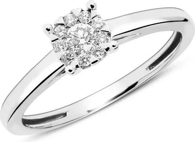 Produktbild von Verlobungsring 585er Weißgold Diamanten (Größe: 58mm)
