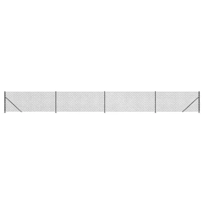 Immagine prodotto di vidaXL Recinzione in rete metallica con flangia a terra antracite 1,1x10 m