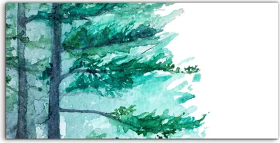 Produktbild von Coloray Canvas 140x70  Wandbild Leinwand Bilder Kunst Winter Wald Kiefer Landschaft